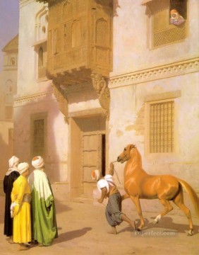Cairene Horse Dealer Orientation Grecque Arabe Jean Leon Gerome Peinture à l'huile